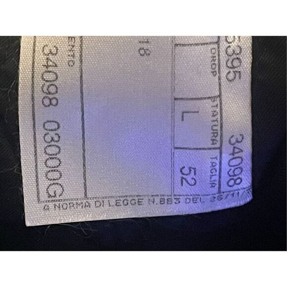 Paul Zileri Wool Blend Gruppo Blazer Black Gold Metallic Size L 52 - Picture 12 of 16